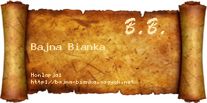 Bajna Bianka névjegykártya